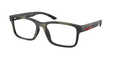 Prada Linea Rossa PS 1RV mimetic green rubber 14X1O1 Eyeglasses
