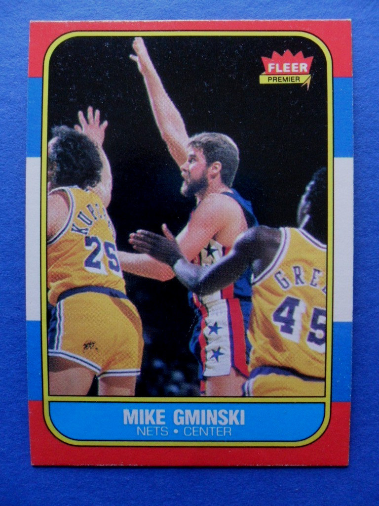 1986-87 Fleer Basketball #38 Mike Gminski ***Duke/Nets***EXMT/NMT
