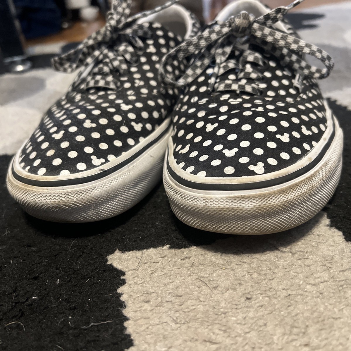 VANS Off The Wall DISNEY X Custom 2018 Mickey Silhouette Polkadots unisex Sz W 9 Disney x Vans collection proves that Mickey Mouse is still  main image 4