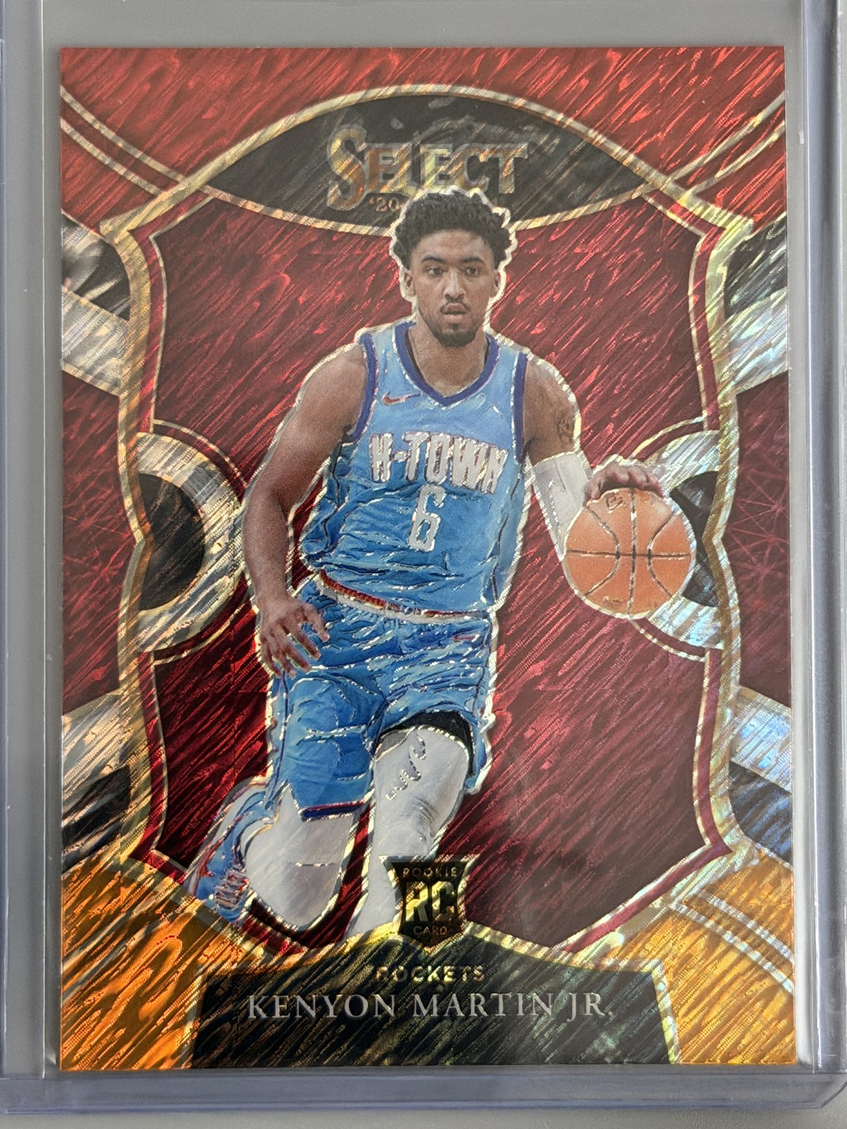 2020-21 Panini Select Concourse Kenyon Martin Jr. #98 Red White Orange Shimmer