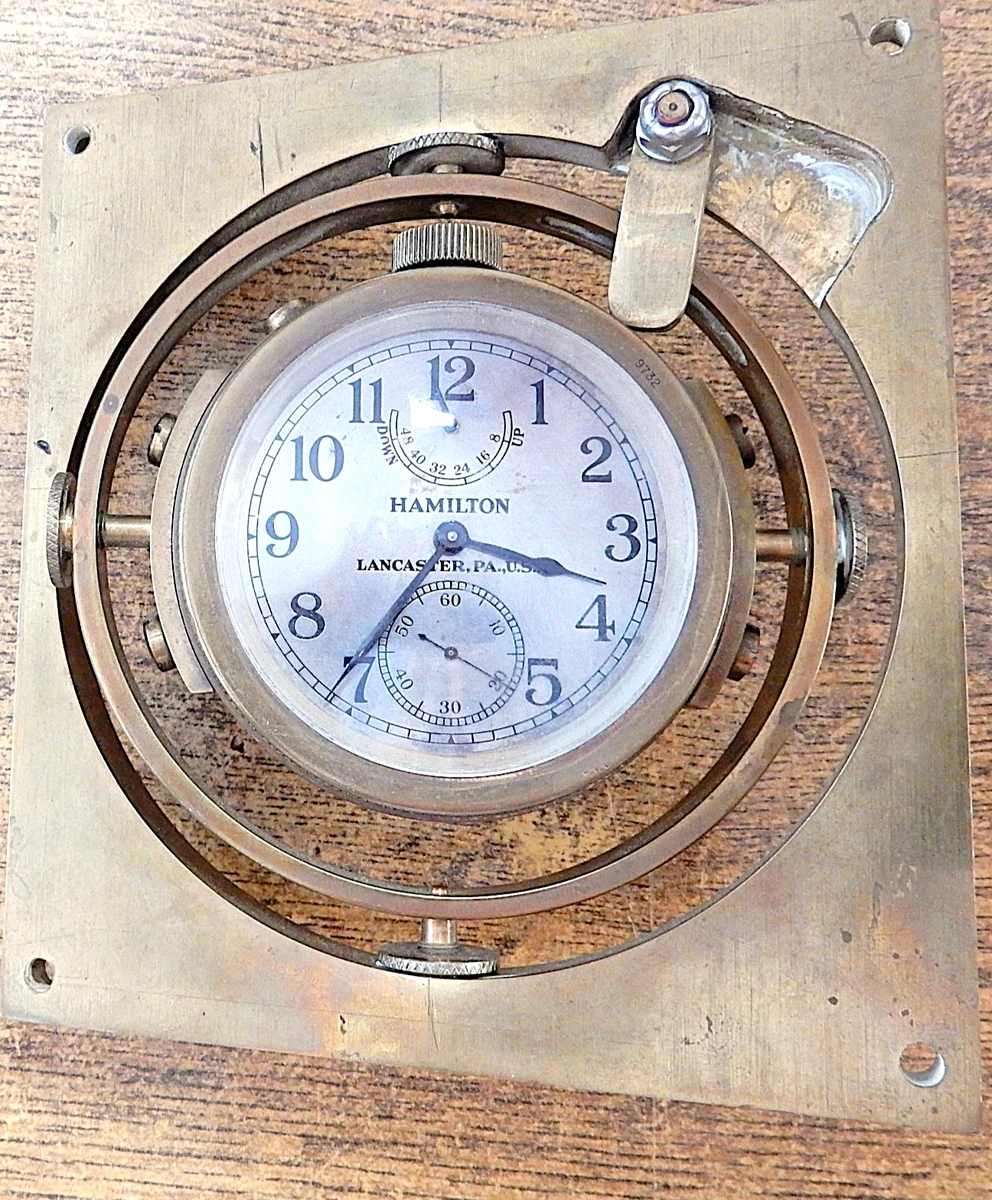 United States US Navy Chronometer Antique Maritime Clocks for sale