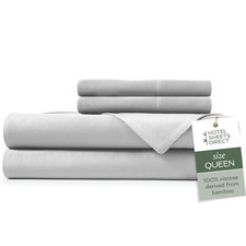 4 Piece Bed Sheet Set Queen Size, 100 Viscose Derived from Bamboo Sheets Set...