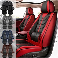 For Jeep Wrangler JK JL 4-Door 2007-2025 Leather Car 5 Seat Covers Full Set
