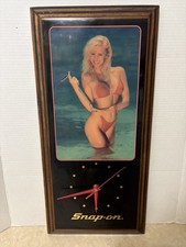 Vintage Snap On Tools Pinup Girl Wall Clock Red Bikini Non Working Vintage Snap On Tools Pinup Girl Wall Clock Red Bikini Non Working