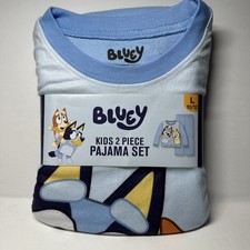 Bluey Kids Long Sleeve Top and Pants Pajama Set, 2-Piece, Size Large 10/12