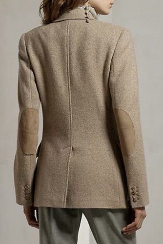 NWT $2490 Ralph Lauren Collection Preston Herringbone Biege Tweed Jacket Sz 8 - Picture 3 of 22