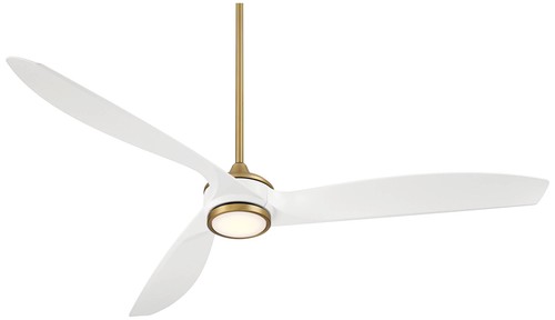 60" Casa Vieja La Jolla Surf Soft Brass LED Ceiling Fan with Remote - Picture 6 of 7