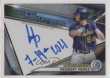 2021 Bowman Chrome Prime Chrome Signatures 21/50 Hedbert Perez #PCS-HP Auto 7c5