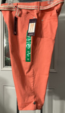 NWT GLORIA VANDERBILT SKIMMER HIBISCUS SLIM DENIM ZIP CAPRI CROPPED JEANS FB340