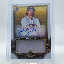2022 Topps Triple Threads Jake Meyers Jumbo Relic Auto /99  RC Player-Worn