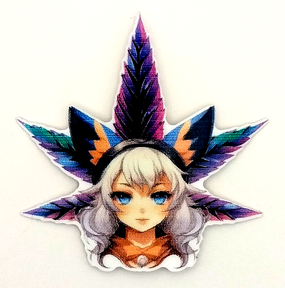 Anime 420 Ganja Cat Sticker Pot Leaf Weatherproof UV Safe Stoner Vinyl Durable