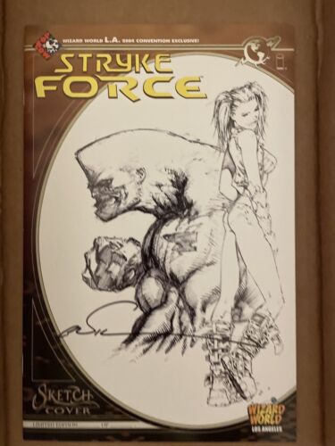 Stryke Force #1 Wizard World L.A. ‘04 Con Sketch Signed Marc Silvestri LTD 500 - Afbeelding 1 van 9