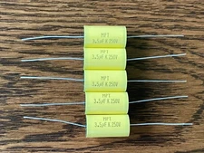 5 New 3.5 uF 250V Supertech MPT Film Audio Signal Crossover Capacitors (Qty)