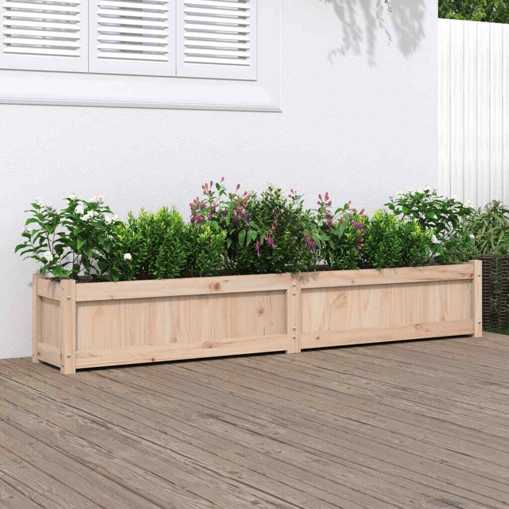 vidaXL Garden Planter 180x31x31 cm Solid Wood Pine