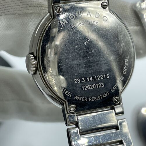 Movado Ladies Bracelet Watch - 23.3.14.1221S w/Diamond Dial & Bezel- Fits 6.75 - Picture 5 of 17