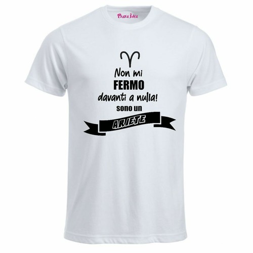 t-shirt bianca uomo scritta simpatica segno zodiacale ariete compleanno  regalo | eBay