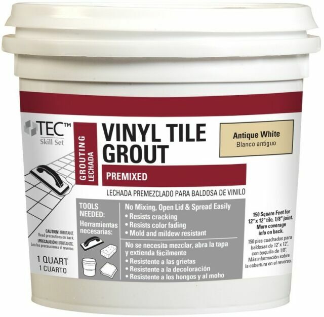 32oz Antique White Sanded Premixed Grout Mildewresistant Vinyl Tile