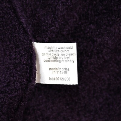 Barefoot Dreams Open Wrap Sweater Size S/M Purple Bamboo Chic Lite