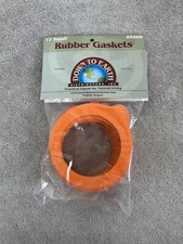 12 Pack - Down To Earth Rubber Canning Jar Gaskets 85mm Orange