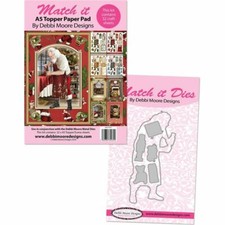 Debbie Moore Match It Santa Claus Metal Die A5 Pad-Workshop