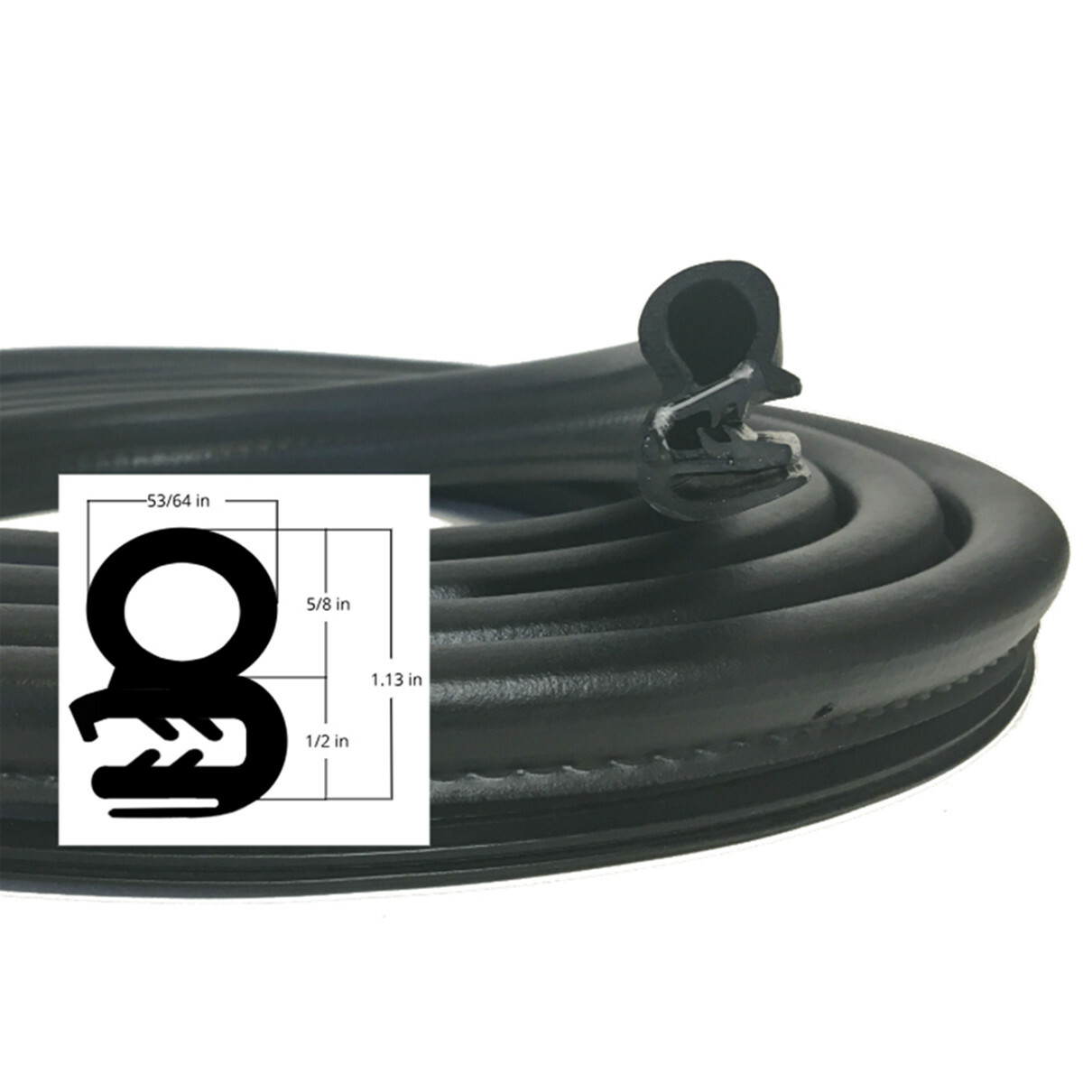 4M 13FT Weatherstrip Car Body Door Rubber Seal Strip Soundproof Dustproof Black