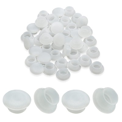 100PCS 10mm (3/8'') White Plastic Plugs Hole Plugs Plastic Flush Type Hole Plu...