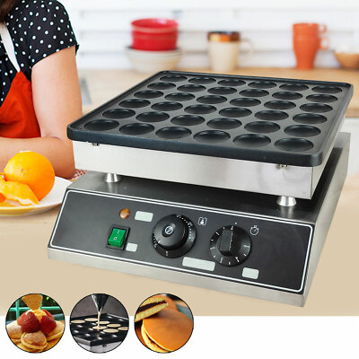 Electric Poffertjes Mini Pancake Baker 36/72 Hole Mini Dutch Maker Machine New
