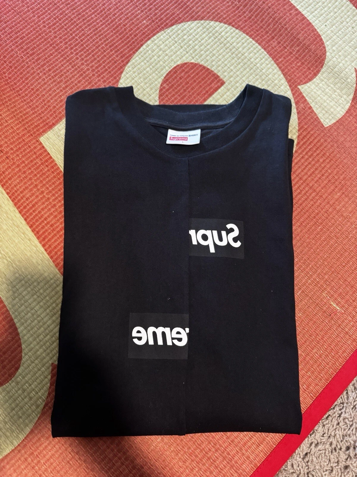 T shirt logo boîte Supreme Comme Des Garçons (L)