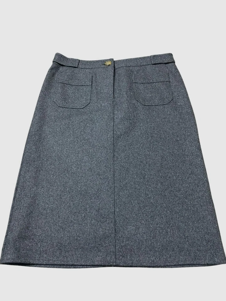 Шерстяная серая юбка Michael Kors длиной до колена сделано в Италии размер 8