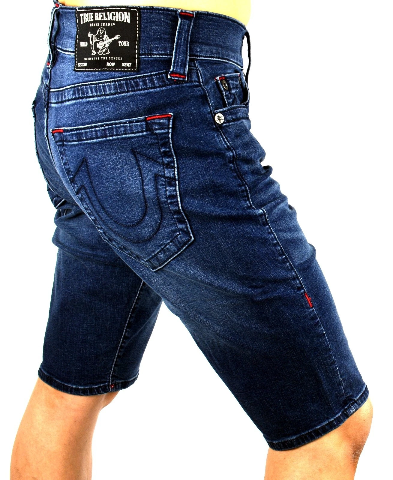 True Religion Ricky Relaxed Straight Denim Shorts - 105172