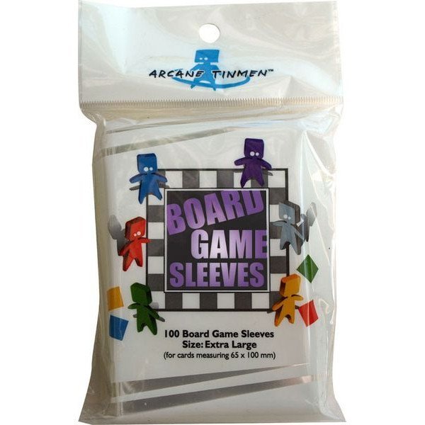 100 Buste Protettive / Extra Large Board Game Card Sleeves 65x100 mm ArcaneTin.
