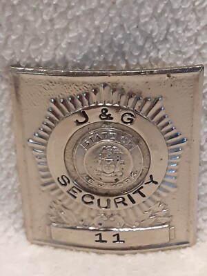 Vintage J & G Security Officer Obsolete Badge No 11 State of New York
