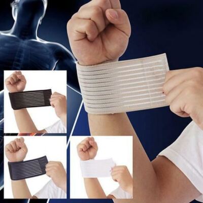 Schwarz verstellbar Kompression Handgelenk Unterstützung Twist Verstauchung Hand Entlastung Ärmel Fitnessstudio