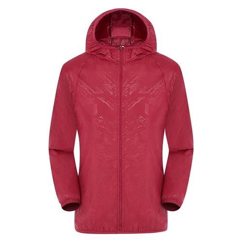 Unisex Solid Rain Jacket Outdoor Plus Size Hooded Windproof WaterProof Coat - Picture 12 of 25
