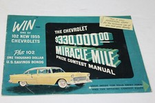 1955 CHEVROLET DEALER SALES BROCHURE $330,000 MIRACLE MILE CONTEST