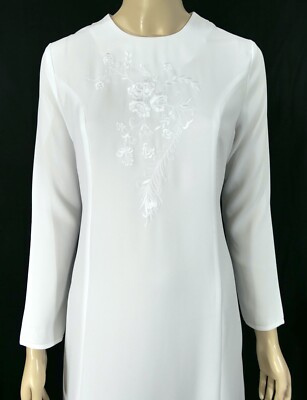 embroidered dress midi Life’s Pathways White Floral Embroidered Midi Dress main image 0