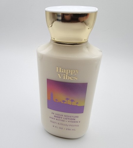 Happy Vibes NEW Bath & Body Works Body Lotion Moisturizer Full Sz 8 oz Shea 24hr - Picture 4 of 12