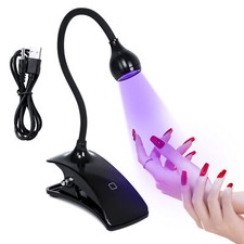 Led Nail Lights Dryer UV Lamp Mini Flexible Clip-On Desk USB Manicure Tools