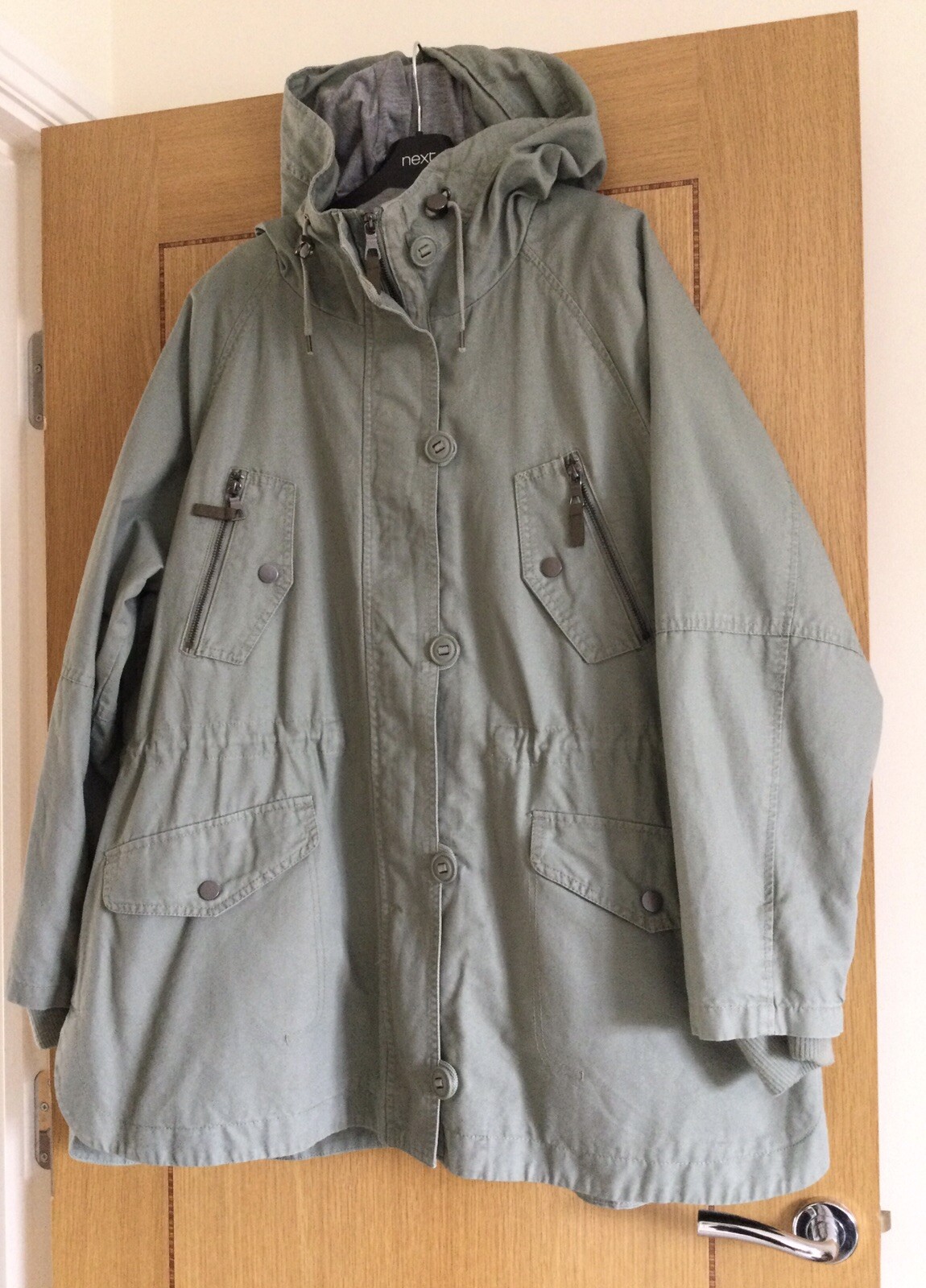 Womens Parka Coat Cotton Sage Green 