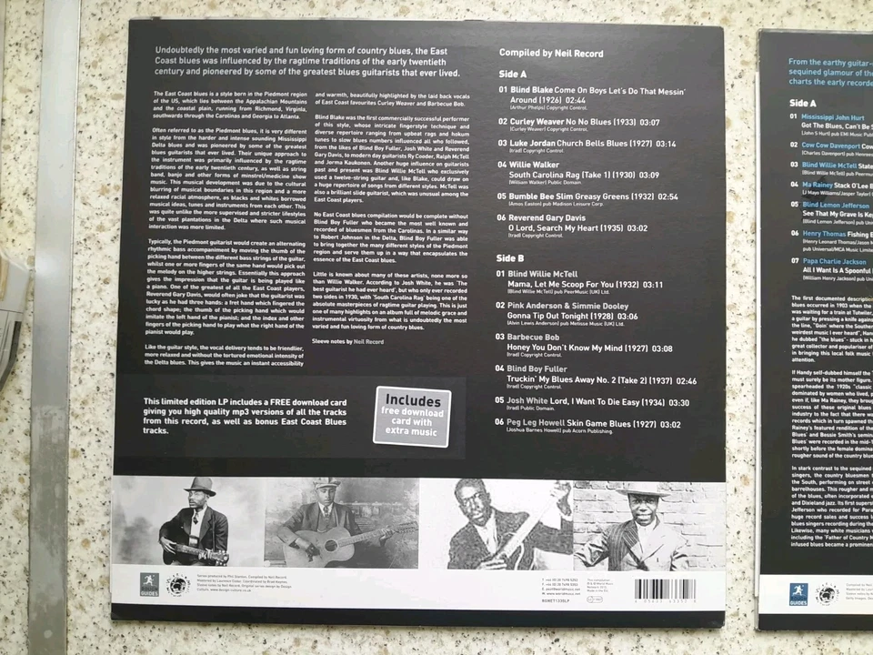  Rough Guide To The Roots Of The Blues & East Coast Blues Ltd Edition Vinyl x 2 Foto 4 de 4