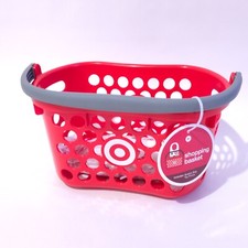 Target Mini Toy Shopping Handheld Basket Pretend Play Red BRAND NEW