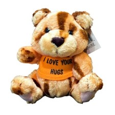 VTG Russ Berrie Tiger Plush Valentine 6 Inch Stuffed Animal Luv Pet LOVE HUGS
