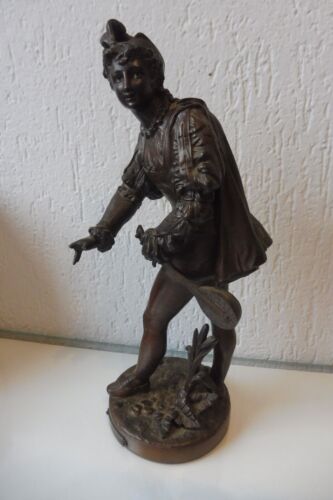 Antico Figura Metallo, Romeo, Francia, 38cm - Foto 6 di 9