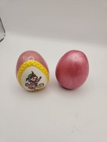 Lote de 2 conejitos de Pascua de cerámica con huevos decorados - Imagen 12 de 14