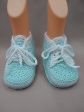 Crochet Baby Shoes Mint