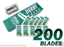 200 Derby Extra Platinum Ceramic Polymer Coated Double Edge Razor Blades