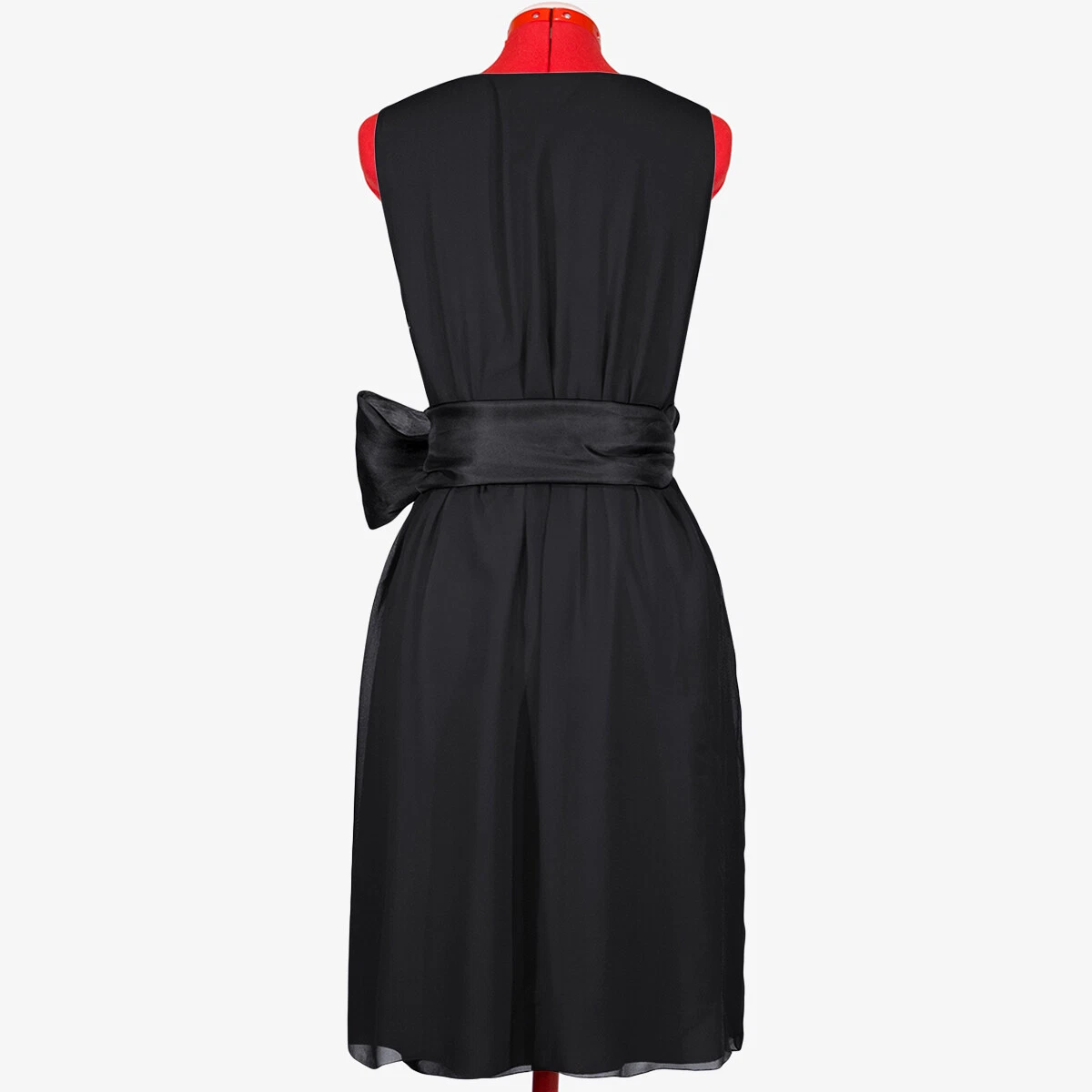 Abito VALENTINO in seta nero con fiocco nero taglia 40 4 S