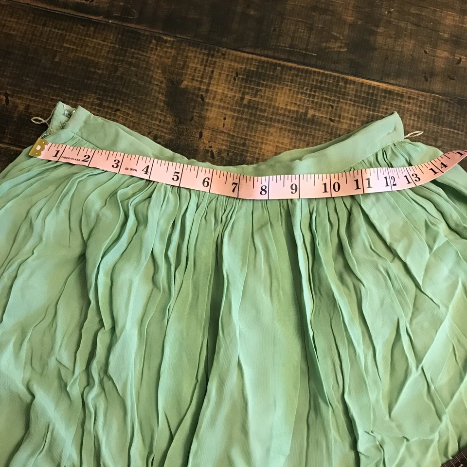 Conjunto de falda y top verde vintage años 60 70 a juego verano tul retro divertido Foto 2 de 4