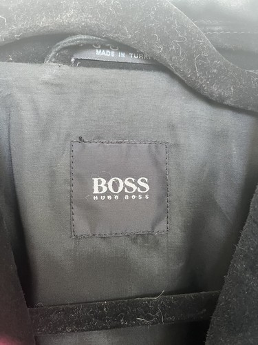 HUGO BOSS Black Suede Calfskin Leather Blazer Jacket 38R RN73616 - Picture 3 of 13
