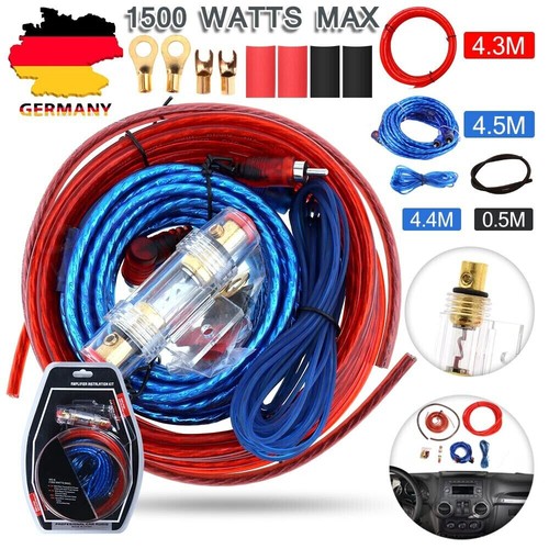 8 AWG car Hi-Fi cable set amplifier car car power amplifier subwoofer cable RCA DHL - Picture 1 of 11